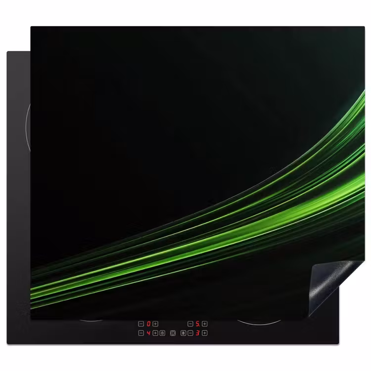 Inductie beschermer - Gaming - Lijnen - Boog - Groen — 1