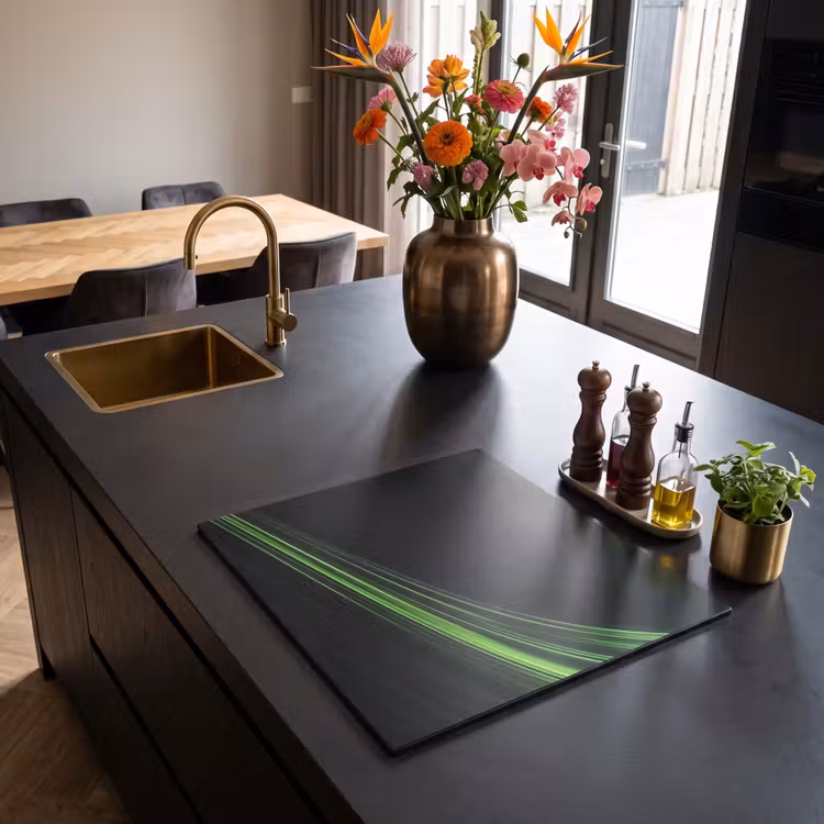 Inductie beschermer - Gaming - Lijnen - Boog - Groen — 2