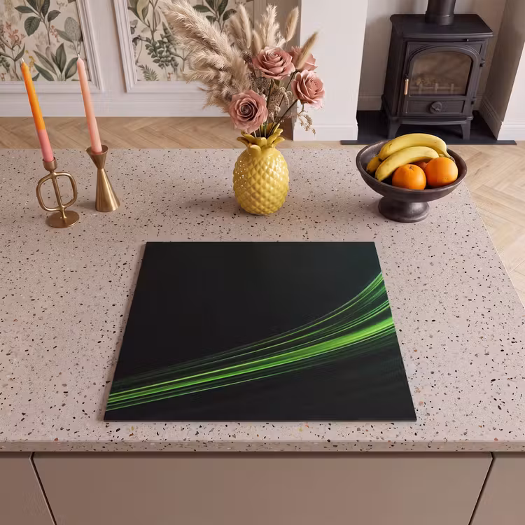 Inductie beschermer - Gaming - Lijnen - Boog - Groen — 3
