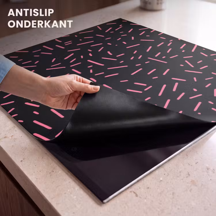Inductie beschermer - Gaming - Streepjes - Roze - Abstract — 6