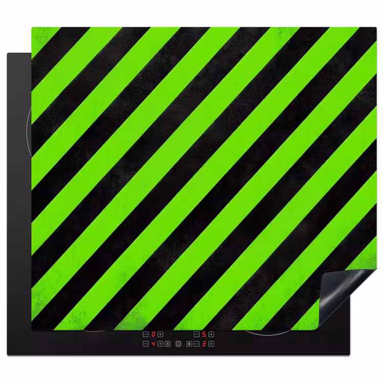 Inductie beschermer - Gaming - Strepen - Schuin - Groen — 1