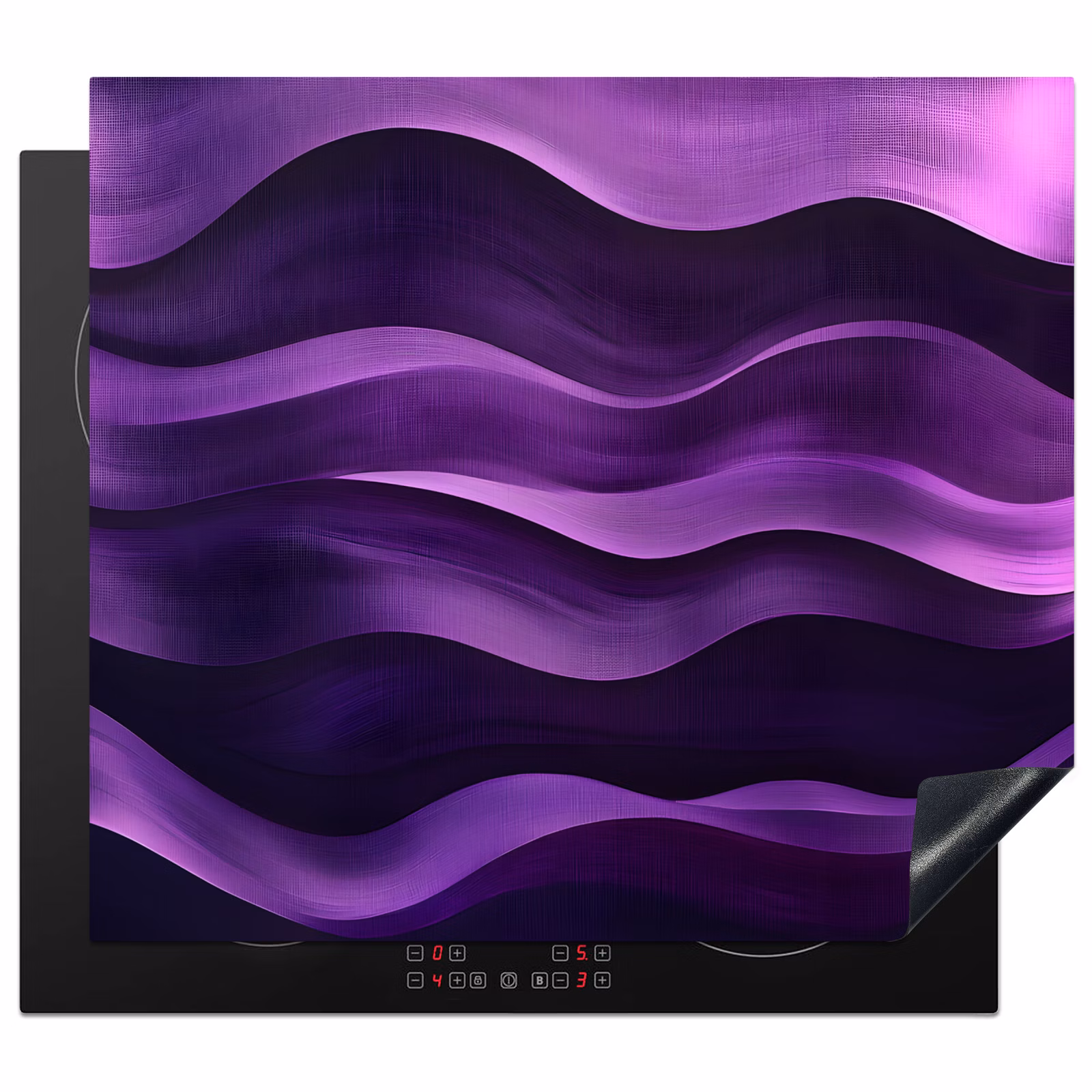 Inductie beschermer - Golven - Abstract - Paars — 1