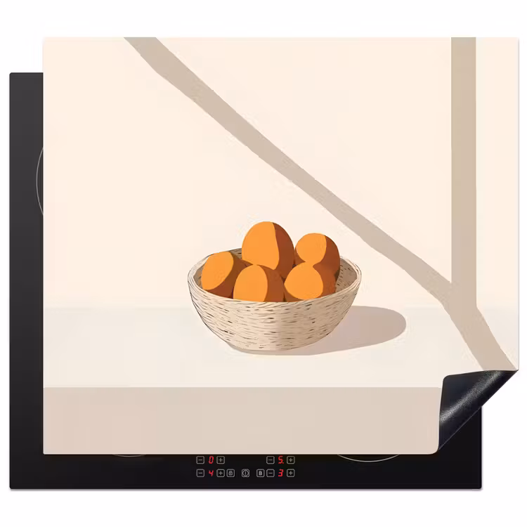 Inductie beschermer - Mand - Fruit - Minimalistisch - Oranje — 1