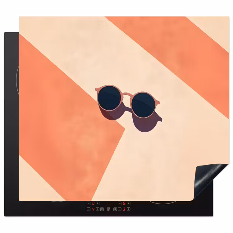 Inductie beschermer - Zonnebril - Schaduw - Oranje - Minimalistisch — 1