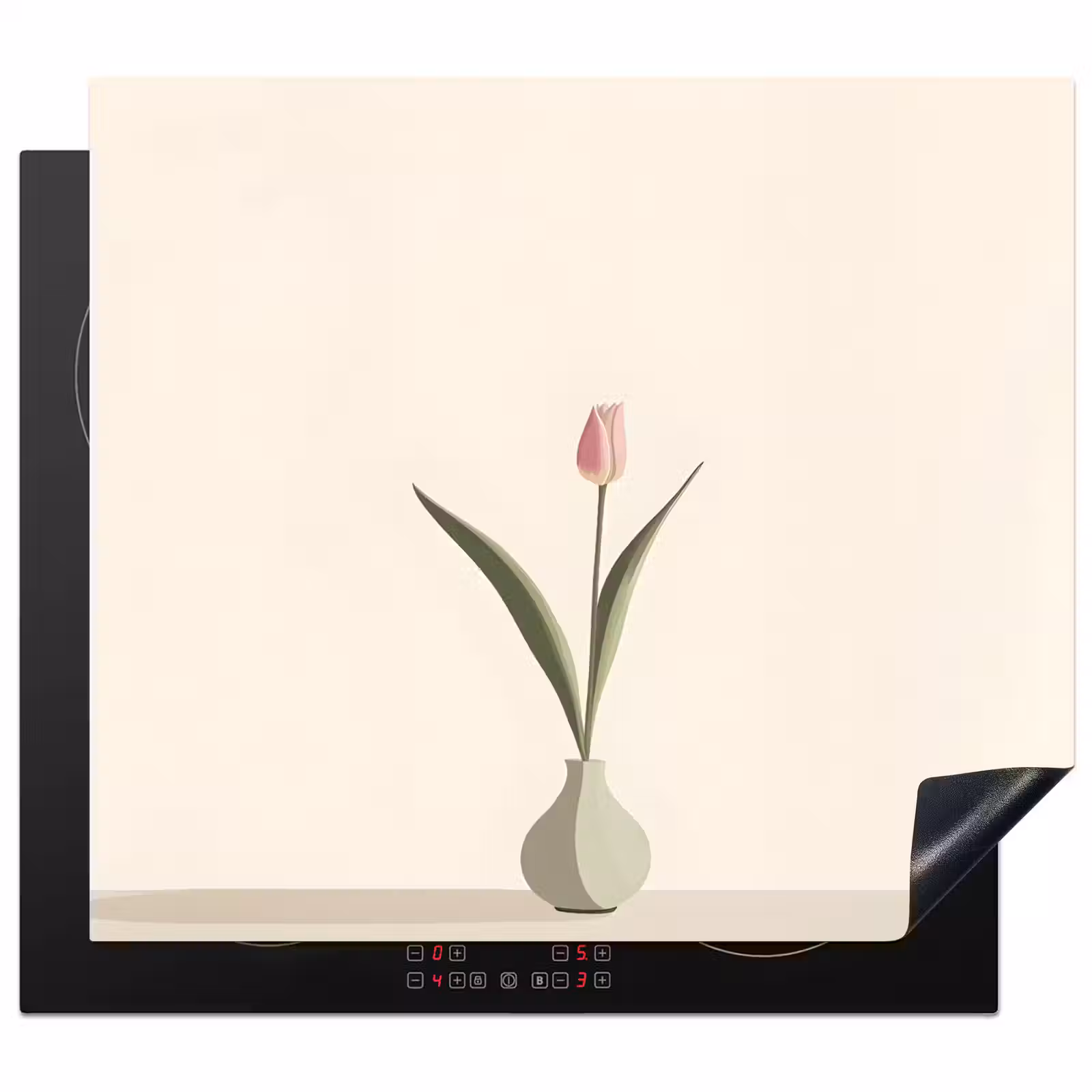 Inductie beschermer - Tulp - Vaas - Beige — 1