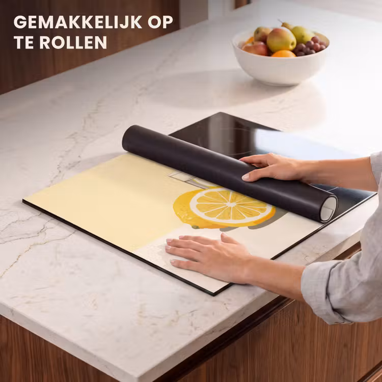 Inductie beschermer - Glas - Citroenschijfjes - Geel — 7