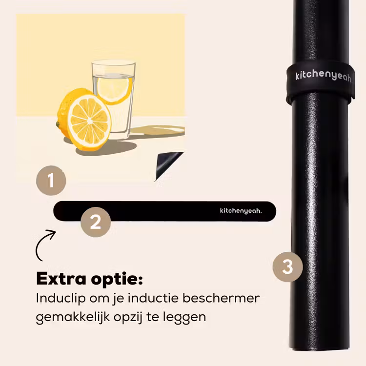 Inductie beschermer - Glas - Citroenschijfjes - Geel — 8