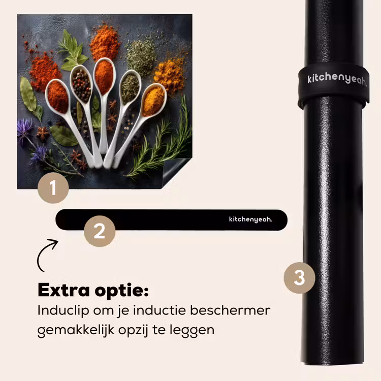 Inductie beschermer - Lepels - Wit - Poeder - Kruiden — 8