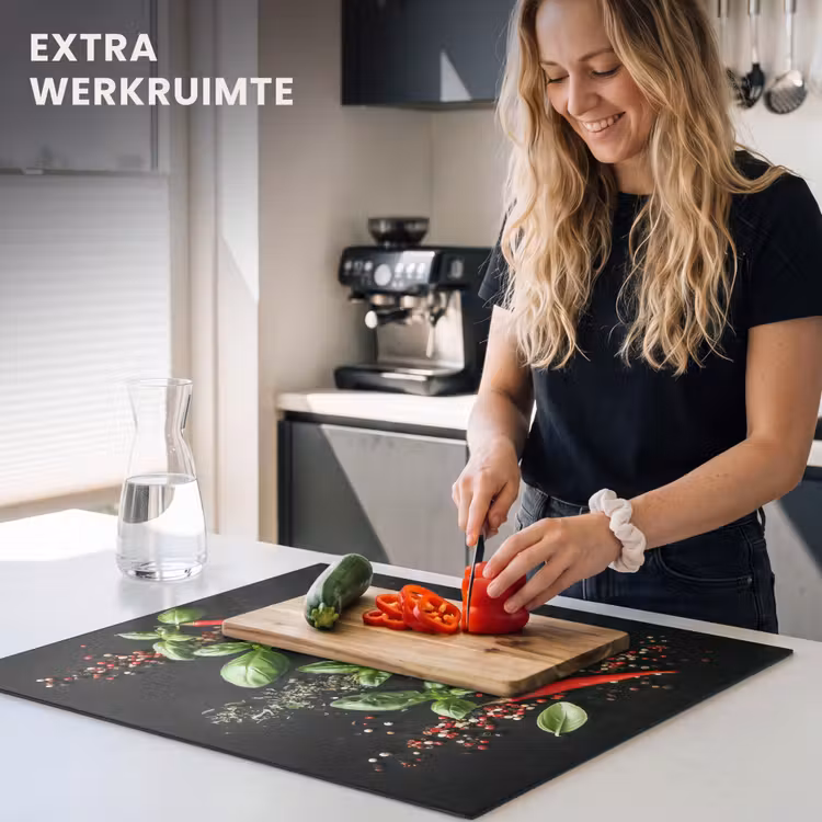 Inductie beschermer - Chilipepers - Basilicum - Blaadjes - Rood — 5