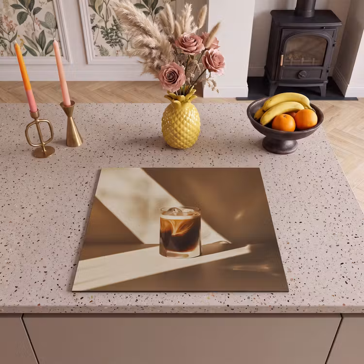 Inductie beschermer - Glas - Ijskoffie - Schaduw - Bruin — 3