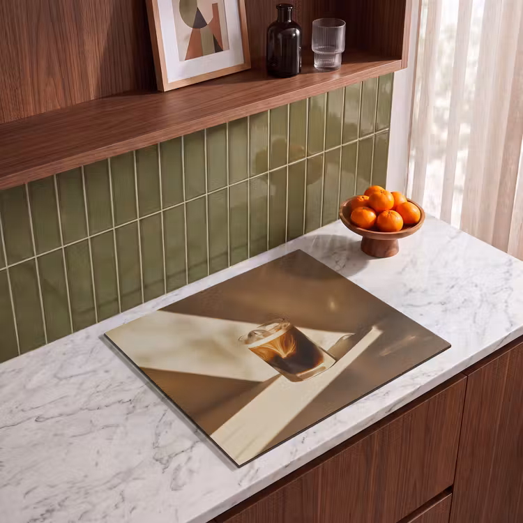 Inductie beschermer - Glas - Ijskoffie - Schaduw - Bruin — 4