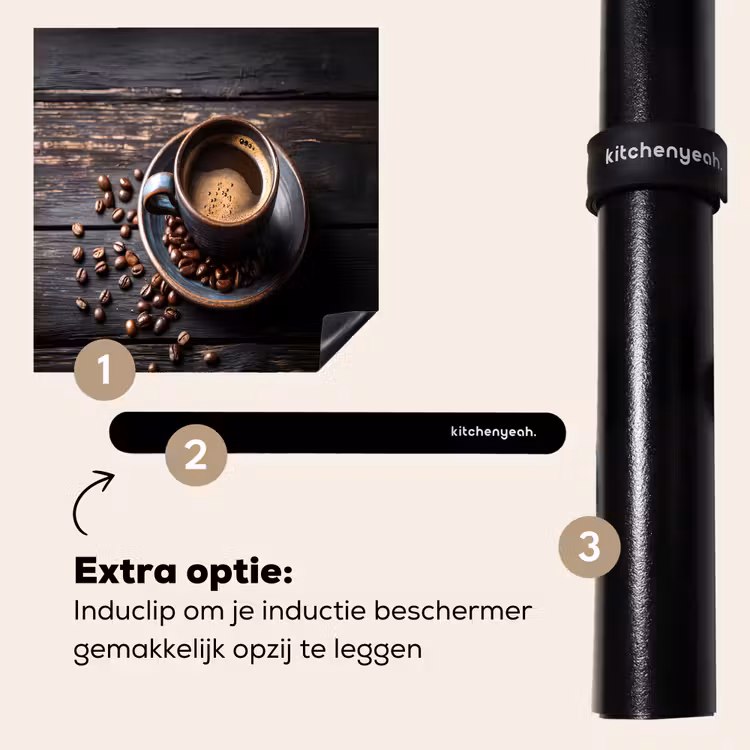 Inductie beschermer - Kop - Koffie - Hout - Bonen — 8