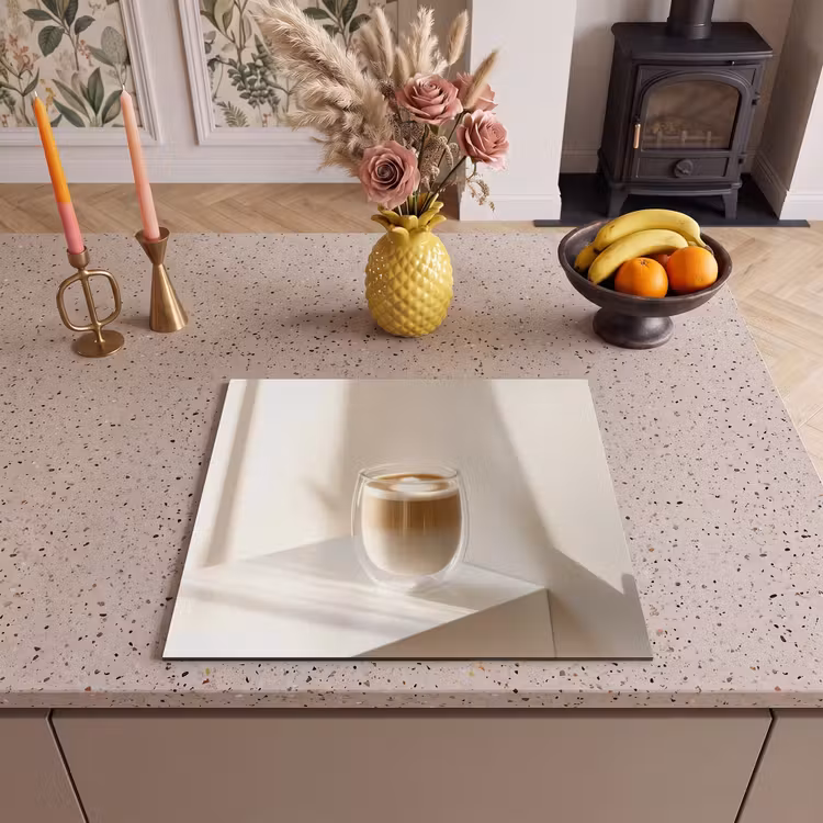 Inductie beschermer - Mok - Latte - Minimalistisch - Schaduw — 3