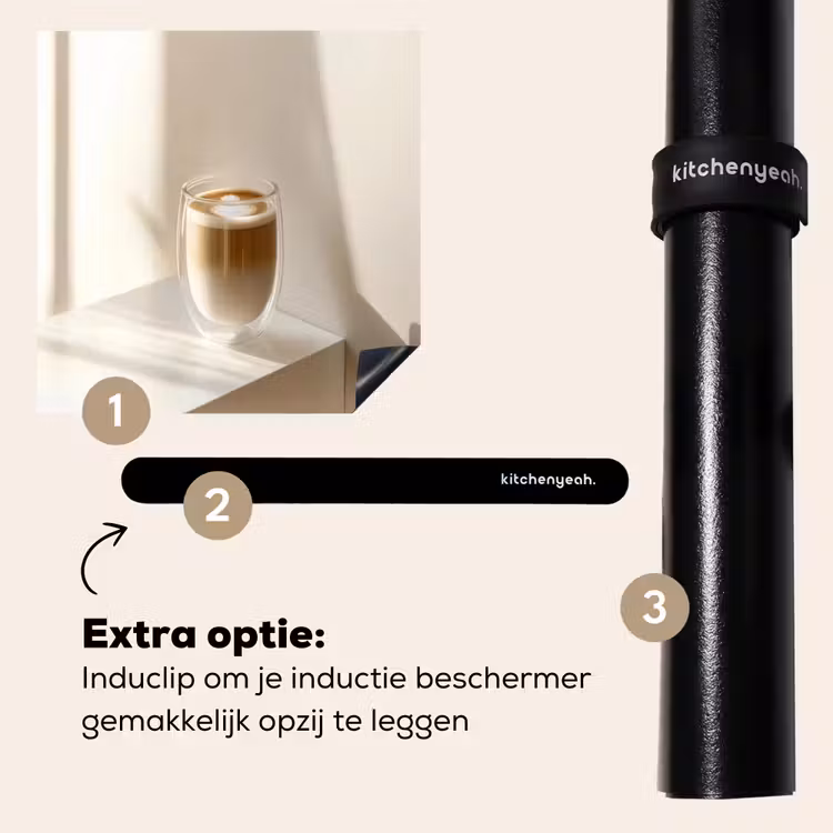 Inductie beschermer - Mok - Latte - Minimalistisch - Schaduw — 8