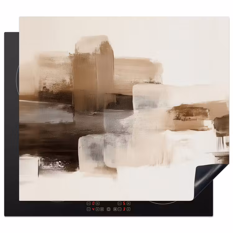 Inductie beschermer - Penseelstreken - Abstract landschap - Rust — 1
