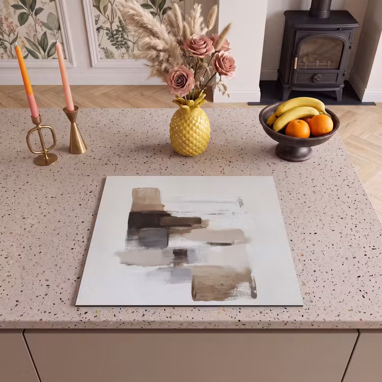 Inductie beschermer - Penseelstreken - Balans - Beige - Bruin — 3