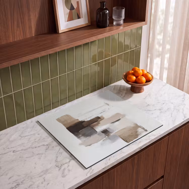 Inductie beschermer - Penseelstreken - Balans - Beige - Bruin — 4