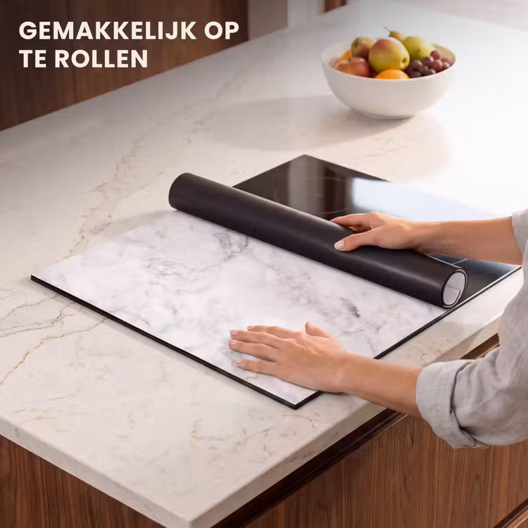 Inductie beschermer - Klassiek - Marmer - Aders - Grijs — 7