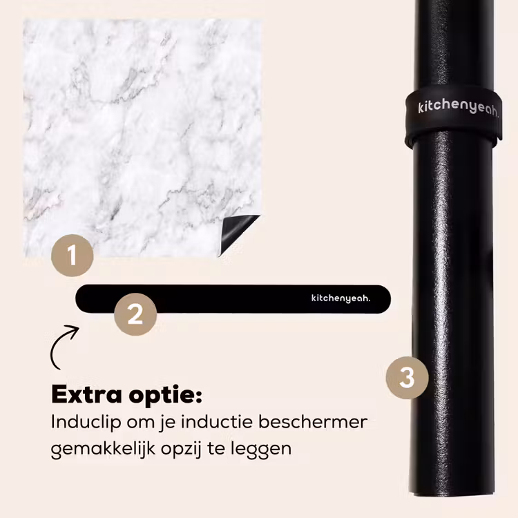 Inductie beschermer - Klassiek - Marmer - Aders - Grijs — 8