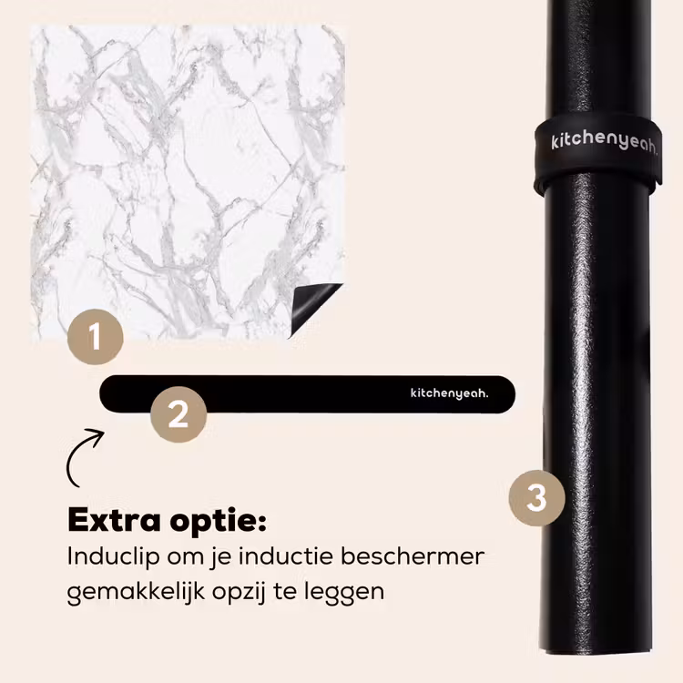 Inductie beschermer - Marmer - Zuiver - Grijs - Aders — 8