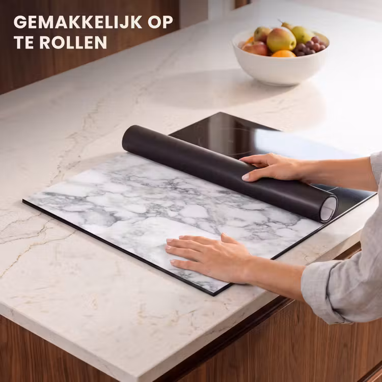 Inductie beschermer - Mozaïek - Marmer - Wit - Onregelmatig — 7