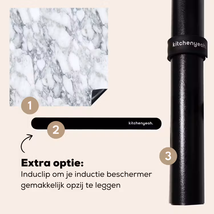 Inductie beschermer - Mozaïek - Marmer - Wit - Onregelmatig — 8