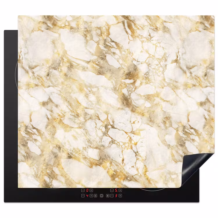 Inductie beschermer - Warm - Gouden - Marmer - Patroon — 1