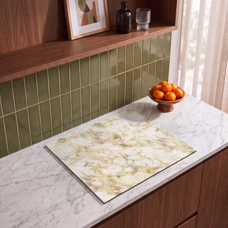 Inductie beschermer - Warm - Gouden - Marmer - Patroon — 4