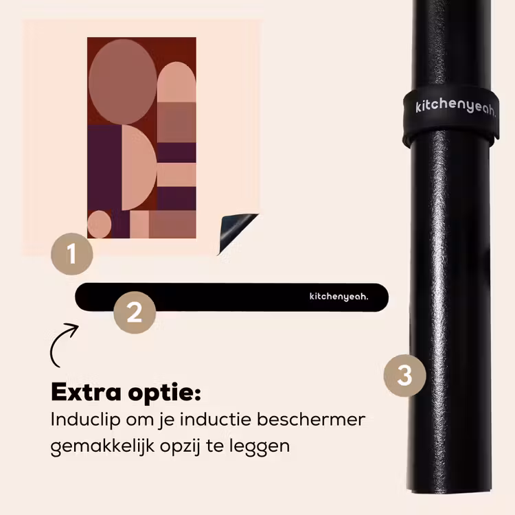 Inductie beschermer - Geometrisch - Cirkels - Rood — 8