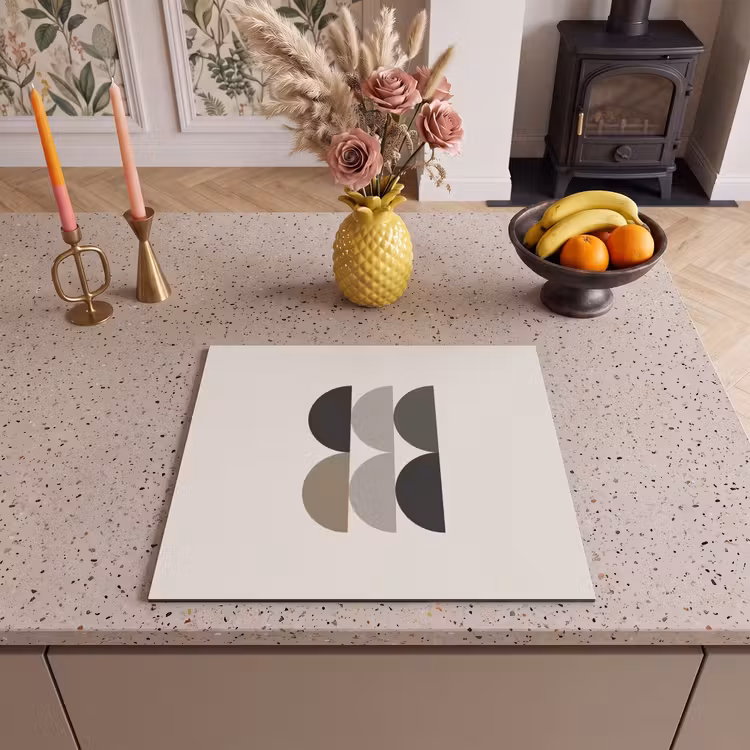 Inductie beschermer - Halve cirkels - Aardetinten - Grafisch — 3