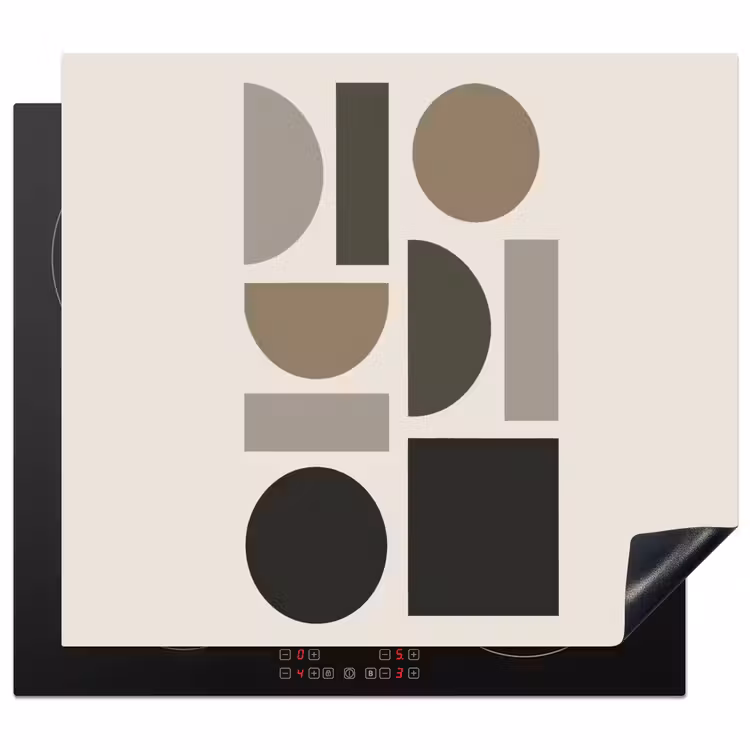 Inductie beschermer - Natuurlijke tinten - Grafisch - Verticale compositie — 1