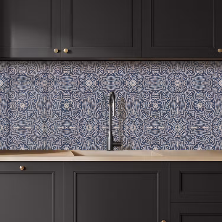Keuken achterwand - Mandala - Blauw - Patroon - Abstract — 6