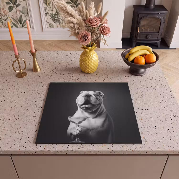 Inductie beschermer - Buldog - Hond - Glas — 3