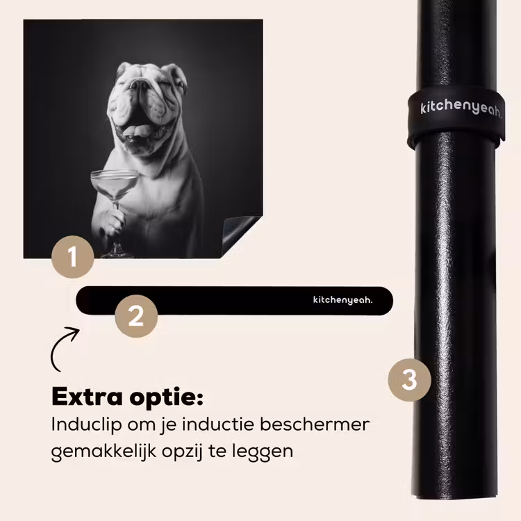 Inductie beschermer - Buldog - Hond - Glas — 8