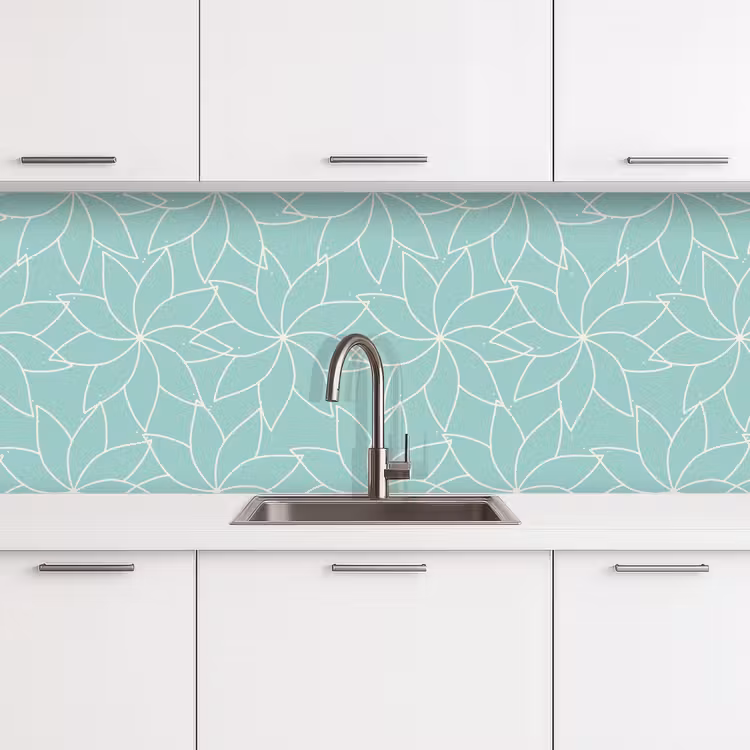 Keuken achterwand - Blauw - Mandala - Design — 4
