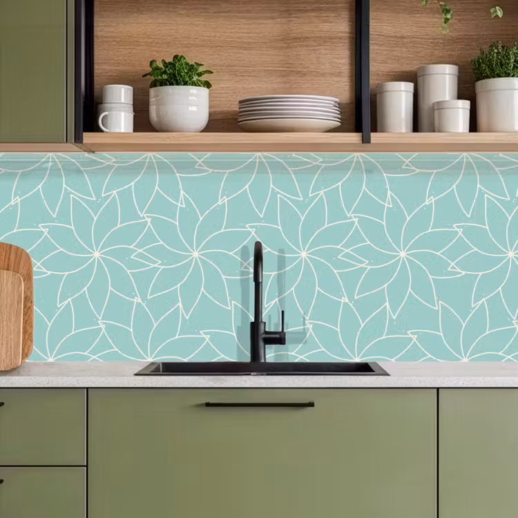 Keuken achterwand - Blauw - Mandala - Design — 7