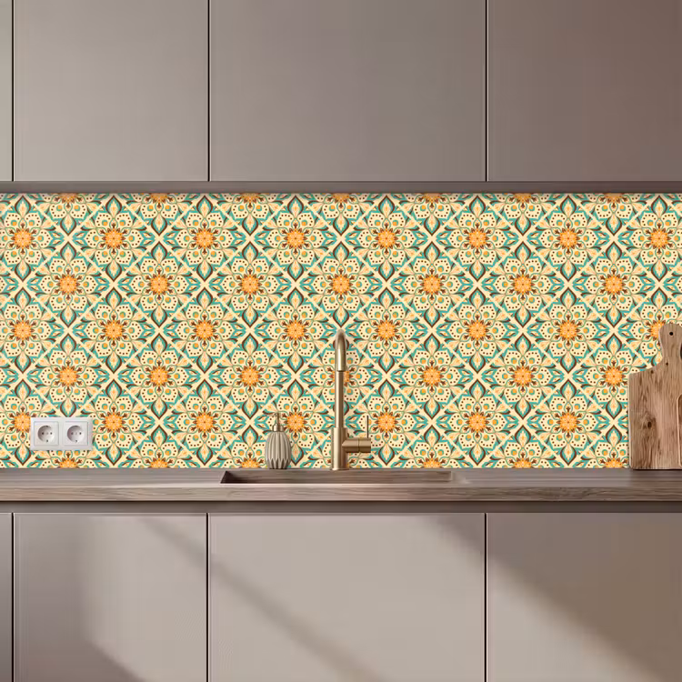 Keuken achterwand - Boho - Patronen - Mandala - Bloemen — 1