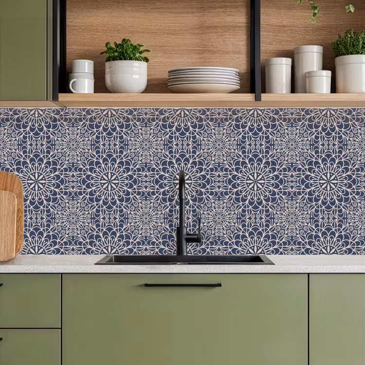 Keuken achterwand - Mandala - Blauw - Patronen — 7