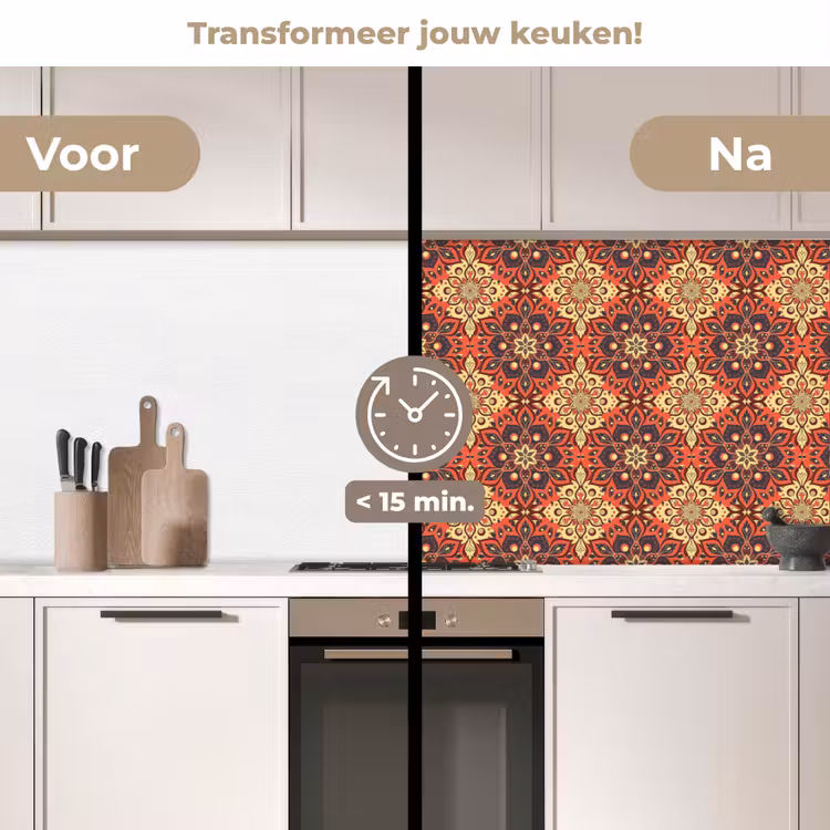 Keuken achterwand - Mandala - Bloemen - Boho - Patronen — 3