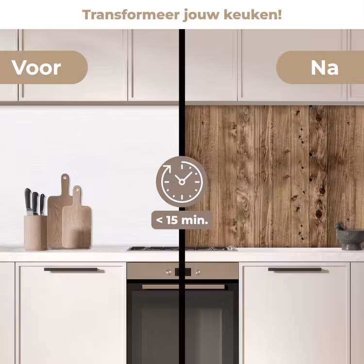 Keuken achterwand - Eikenhout - Patronen - Planken — 3