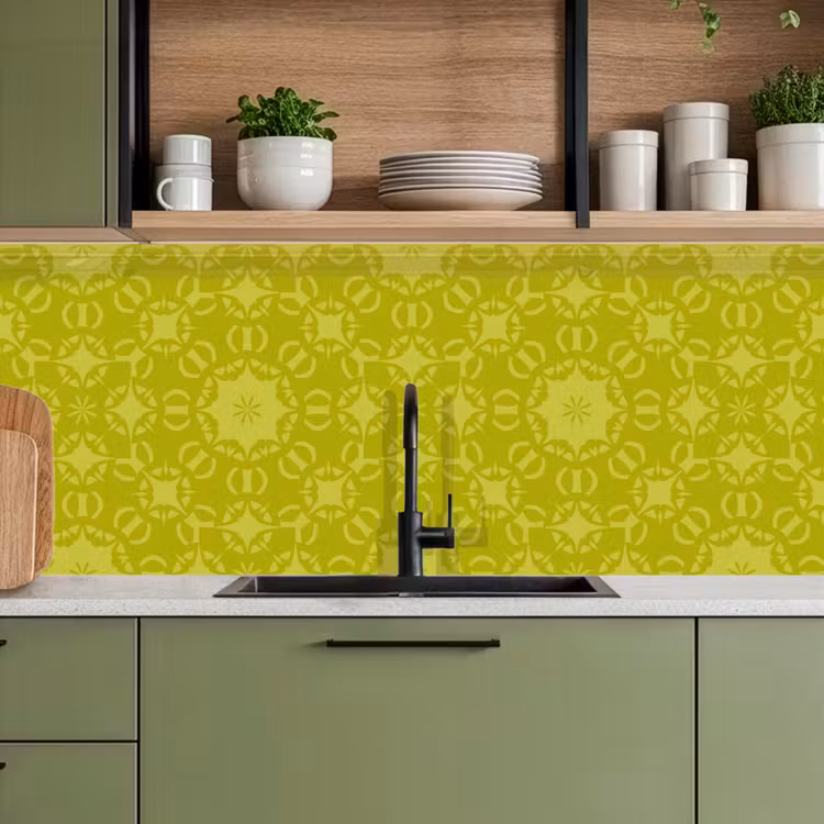 Keuken achterwand - Kompas - Groen - Patronen — 7