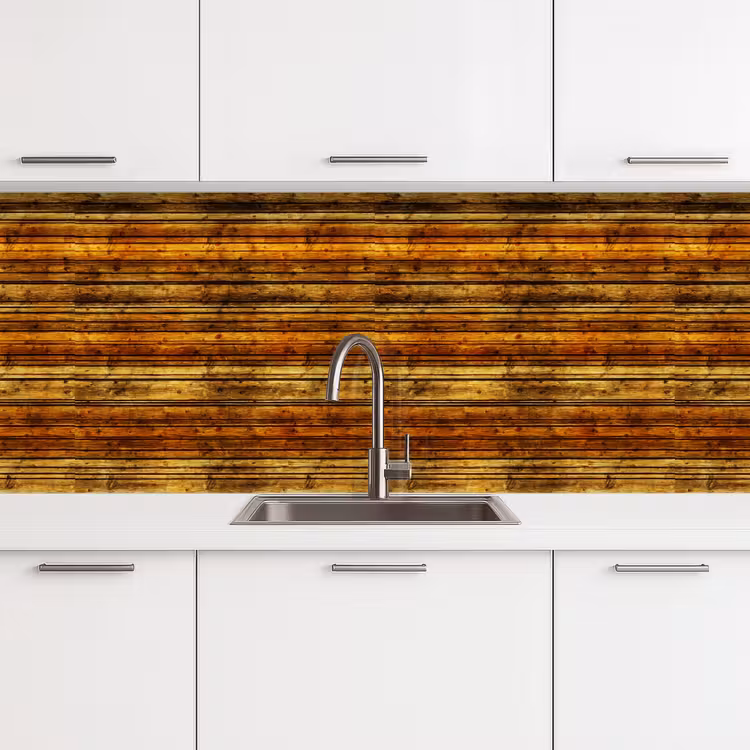 Keuken achterwand - Vintage - Hout - Patronen - Planken — 4