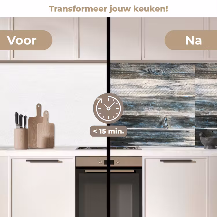 Keuken achterwand - Vintage - Patroon - Hout — 3