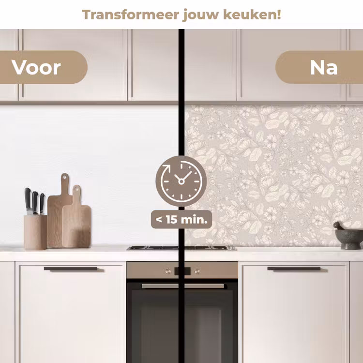 Keuken achterwand - Pioenrozen - Bloesem - Bessen — 3