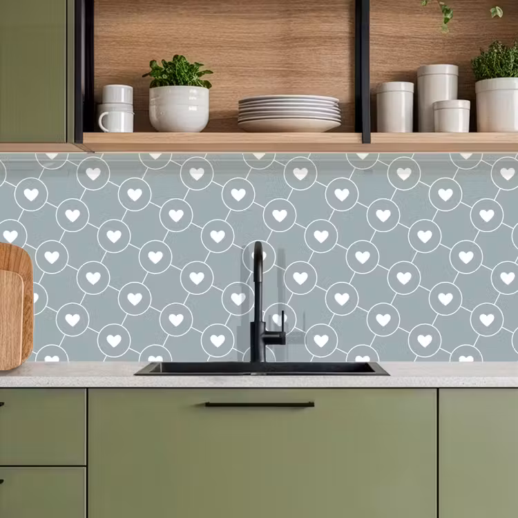 Keuken achterwand - Design - Geometrie - Patroon - Hart — 7