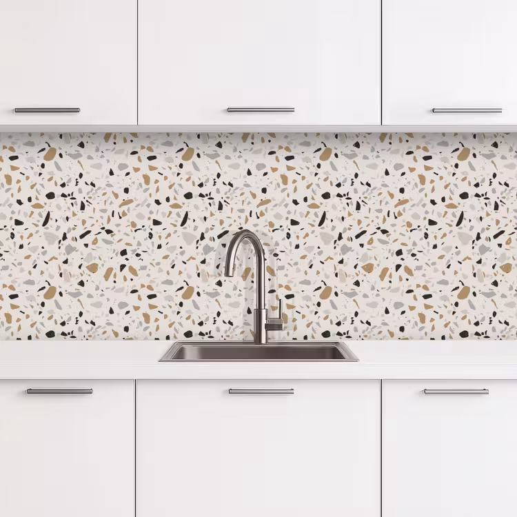 Keuken achterwand - Terrazzo - Patroon - Staal — 4