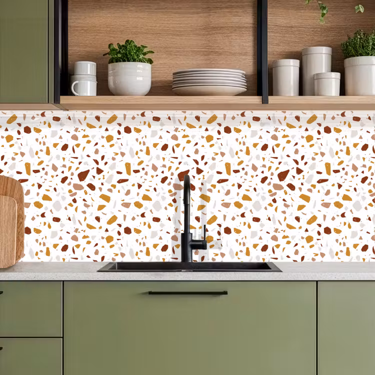 Keuken achterwand - Terrazzo - Patroon - Wit - Urban — 7