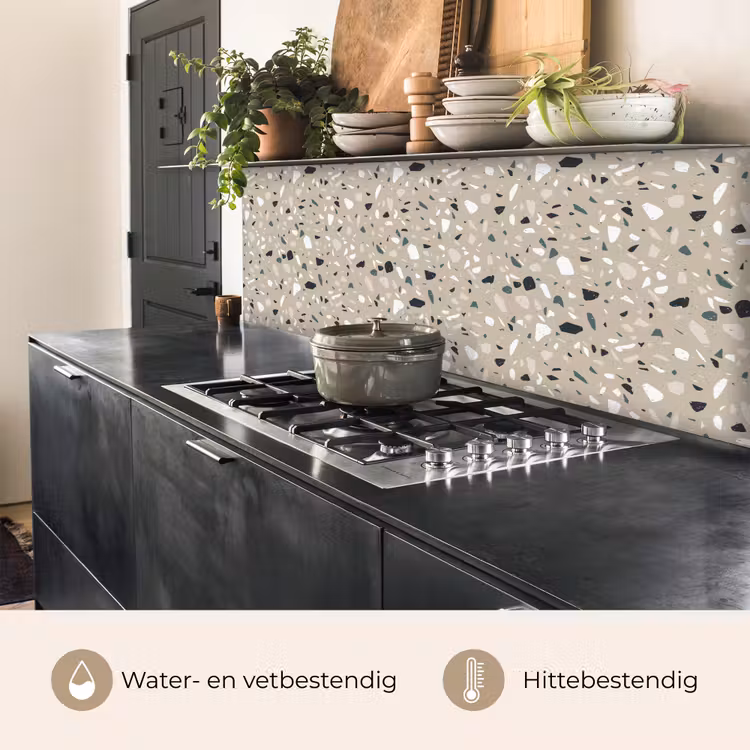 Keuken achterwand - Terrazzo - Patroon - Groen — 5