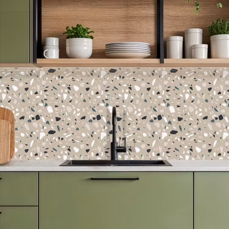 Keuken achterwand - Terrazzo - Patroon - Groen — 7