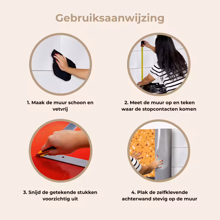 Keuken achterwand - Terrazzo - Patroon - Okergeel — 8